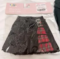 AZONE　アゾン　60cm ドール用　スカート　チェック柄　黒　赤　ドール　服