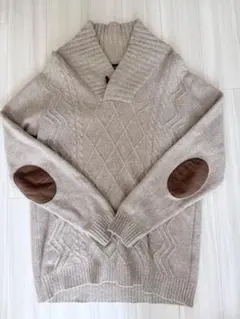 GREG NICOLL ケーブル編み セーター LL ベージュ