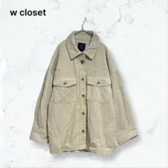 a3778 ダブルクローゼット コーデュロイシャツ ベージュ F アウター 春秋のサムネイル