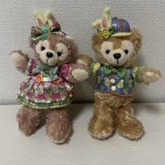 ダッフィー & シェリーメイ ぬいぐるみバッジ　ぬいば　セット　イースター