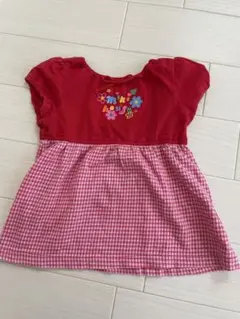 miki HOUSE 赤色 Tシャツ 80サイズ