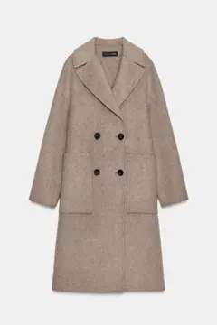 【ZARA】ウール製ロングダブルブレストコート