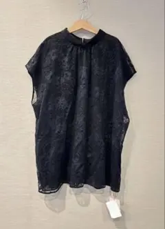 hiand Fluffy dot Shirt black - メルカリ