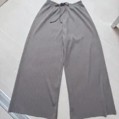 coca ワイドリブパンツ 裾カット可能 自分サイズ調整可