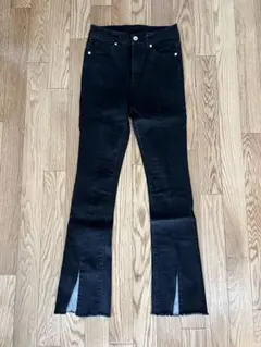 WEGO ブラックブーツカットデニム F