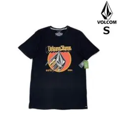 ボルコム 半袖 Tシャツ スケート サーフ ストーンロゴ(S)黒 250617のサムネイル
