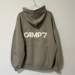 CAMP7（キャンプセブン）エンボスロゴパーカー　グレージュ　L
