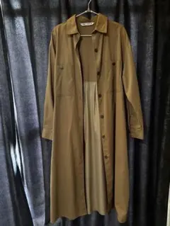 ZARA トレンチコート ロングシャツ ベージュ XS-S