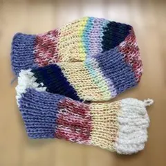 マフラー　手編み　こども　手作り　ハンドメイド