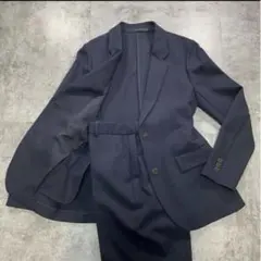 人気 美品✨ユニクロ 感動ジャケット 感動パンツ セットアップ S ネイビー