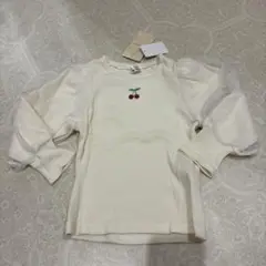 【新品未使用】バースデイ　長袖トップス　100 レース　さくらんぼ　オフホワイト