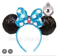 ミニーマウス風スパンコールカチューシャ