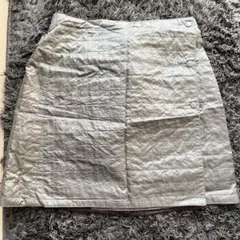 キルティング ひざ丈スカート