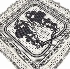 エルメス　カレ70 フリル ブリットドゥガラ　バンダナスカーフ