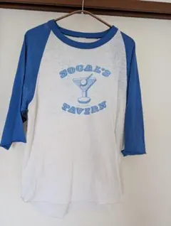 希少 80s ヴィンテージ ラグランTシャツ 両面プリント 企業モノ 7分袖のサムネイル