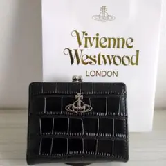 Vivienne Westwood ブラック2つ折り財布 クロコ柄♪