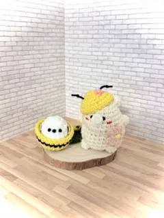 【とある一日シリーズ】　くま　編みぐるみ　シマエナガ　出会い　セット
