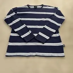 THE NORTH FACE 長袖カットソー M ネイビー/ストライプ