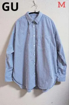 GU ストライプ柄 長袖シャツ Mサイズ