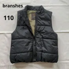 【110】 ブランシェス 中綿 ダウンベスト 黒 未使用に近い ブラック