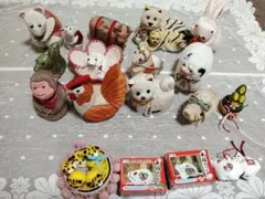 美品】干支 置物 まとめ売り木目込み人形 ちりめん細工 十二支 縁起物