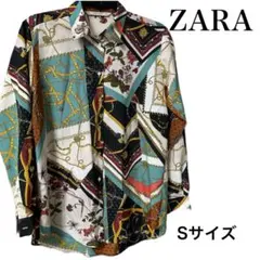 ZARA BASIC スカーフ柄シャツ ブラウス