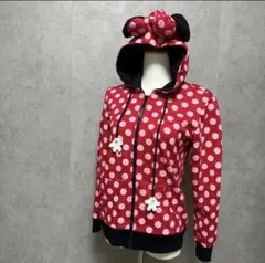 【希少】Y2k 平成ギャル ディズニー　ミニー 水玉 ジップパーカー M