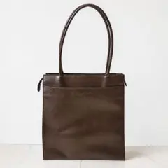 MARGARET HOWELL 旧ロゴ レザー トートバッグ ジップ ブラウン - メルカリ