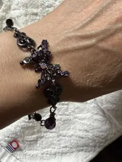 ANNA SUI バタフライ ブレスレット パープルストーンのサムネイル
