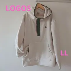 美品 LOGOS フリースパーカー LLサイズ ゆったり アウトドア カジュアル