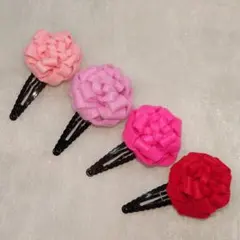 カラフルフラワーの子供用ヘアクリップ♡バーザーで使える12個セット