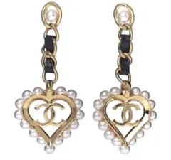 CHANEL 激レア　ピアス　パールピアス　ハートピアス