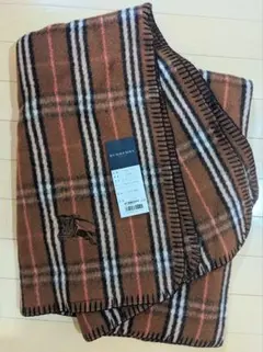 未使用　BURBERRY ウールハーフケット 140cm×100cm　バーバリー