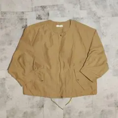 【週末セール】a.v.v standard ノーカラージャケット ベージュ L