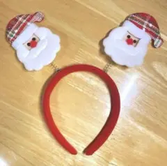 クリスマス　サンタ　カチューシャ 赤