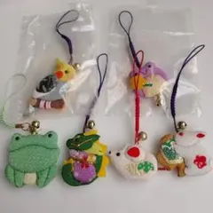 手作り根付、飾りもの６点