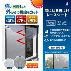 窓に貼る日よけレースシート(2枚組)のサムネイル