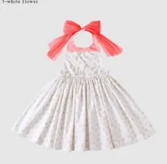 マールマール　お食事エプロン　ホワイトフラワー