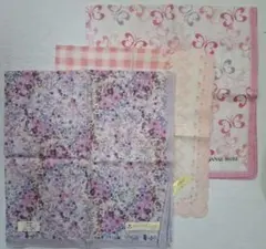 ハナエモリ ブライベートレーベル ジュンコシマダ ブランドハンカチ 3枚セットのサムネイル