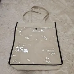 クリアポケット付き トートバッグ