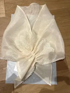 axes レースパールオーガンジーショール　ストール　結婚式　お呼ばれ　ドレス