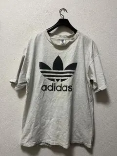 90s　常田大希着　アディダス　半袖Tシャツ　/XL　グレー　万国旗タグ　ロゴ