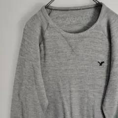 アメリカンイーグル 刺繍ロゴ サーマルシャツ ワッフルT