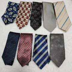 【9本セット】ネクタイ まとめ売り｜Mr.JUNKO / VALENTINO 他