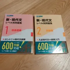 新・現代文レベル別問題集①超基礎編②初級編 2冊まとめ売り