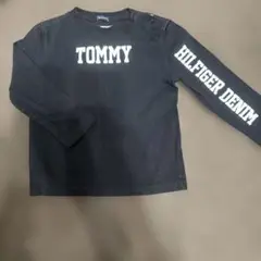 トミーヒルフィガーロゴTシャツ　ブラック