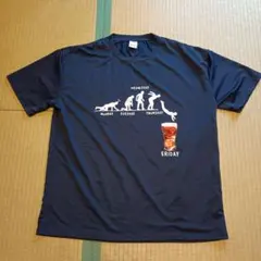 ネイビーグラフィックTシャツ XXL　面白Tシャツ
