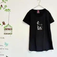 STEPHAN /スパンコールアヒル Tシャツ ストレッチ ブラック 40