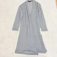 【ロートレアモン】✨ 38 ロングカーディガン 無地 グレー 通勤 レーヨンのサムネイル