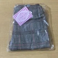★☆西松屋　JOY MARY 裏起毛パンツ　グレーチェック　ピンク　新品